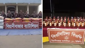 সীমান্তে বিজিবির অভিযান, মাদক জব্দ